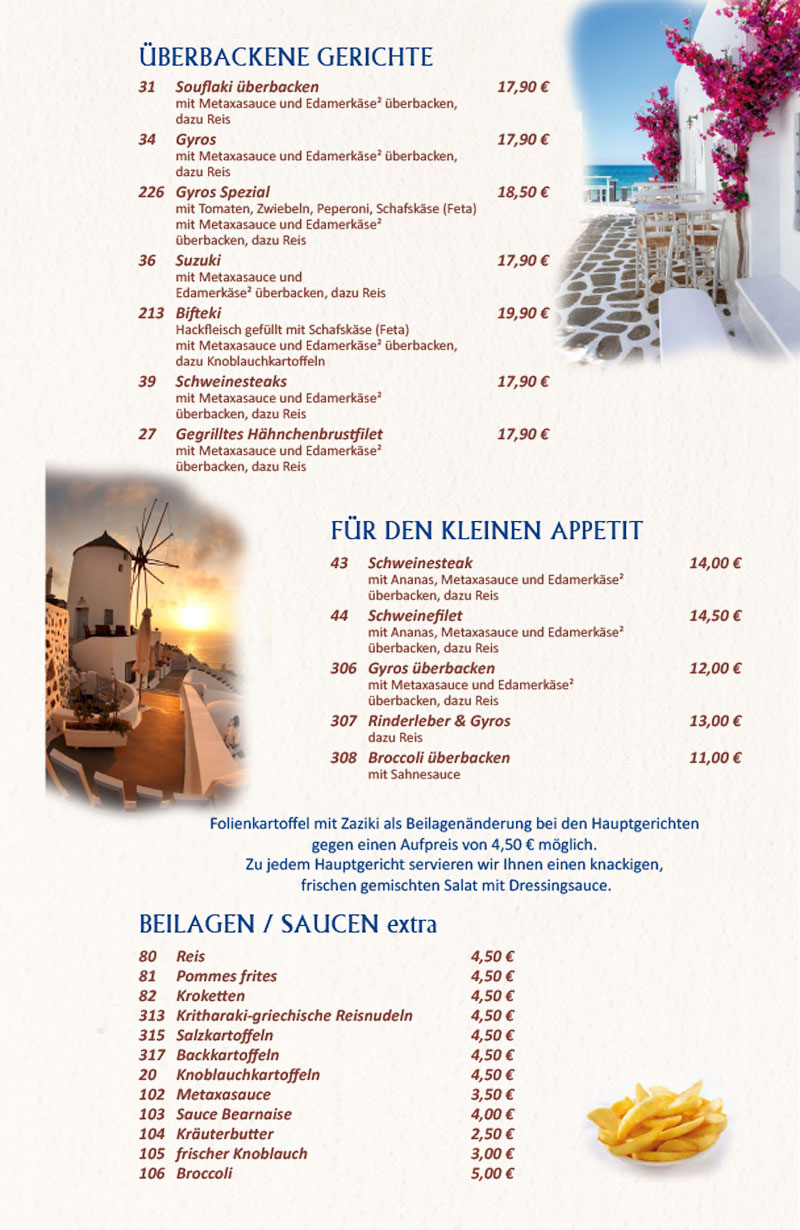 Restaurant Rhodos Berlin-Mahlsdorf Speisekarte 5