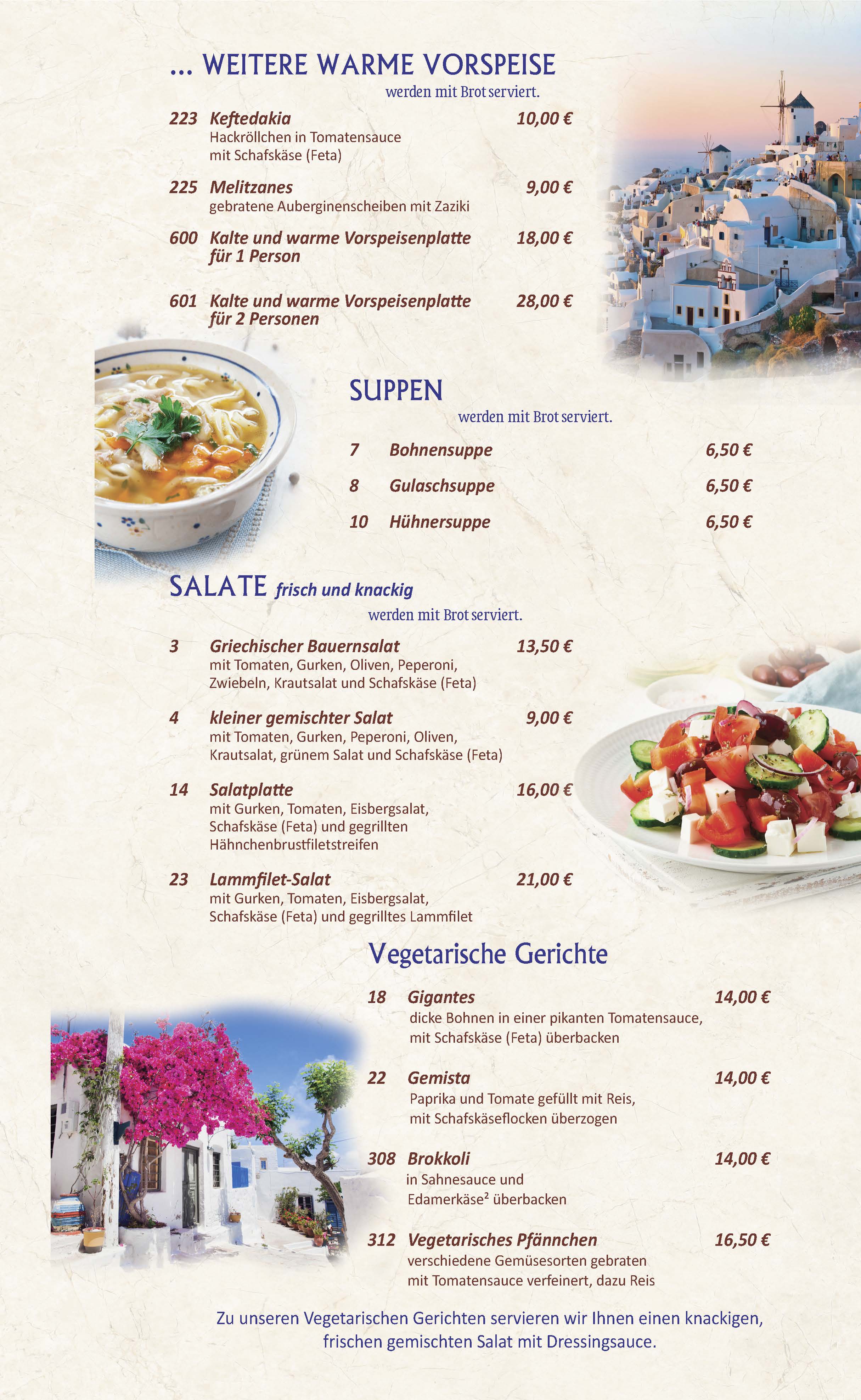 Restaurant Rhodos Berlin-Mahlsdorf Speisekarte 3