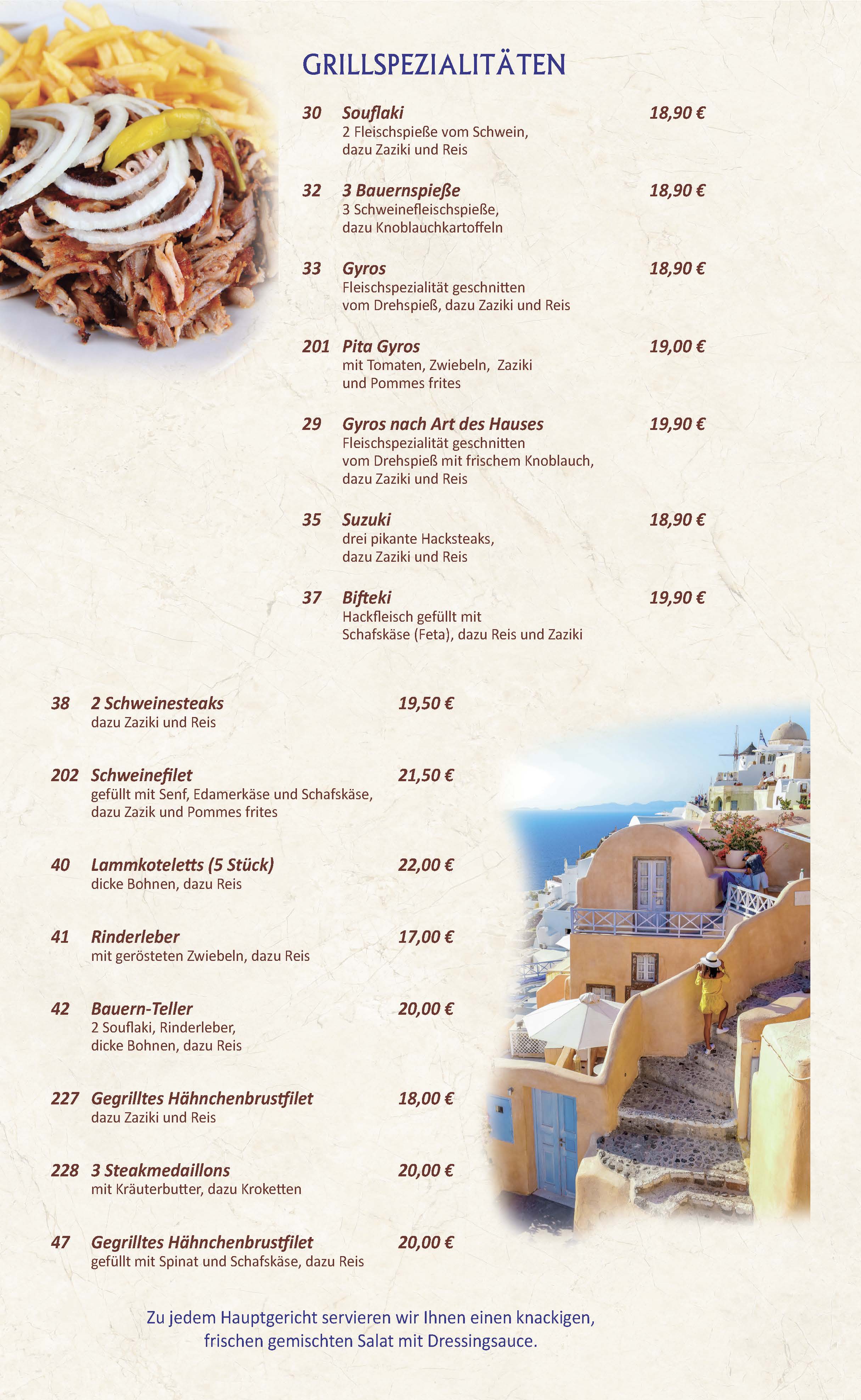 Restaurant Rhodos Berlin-Mahlsdorf Speisekarte 4