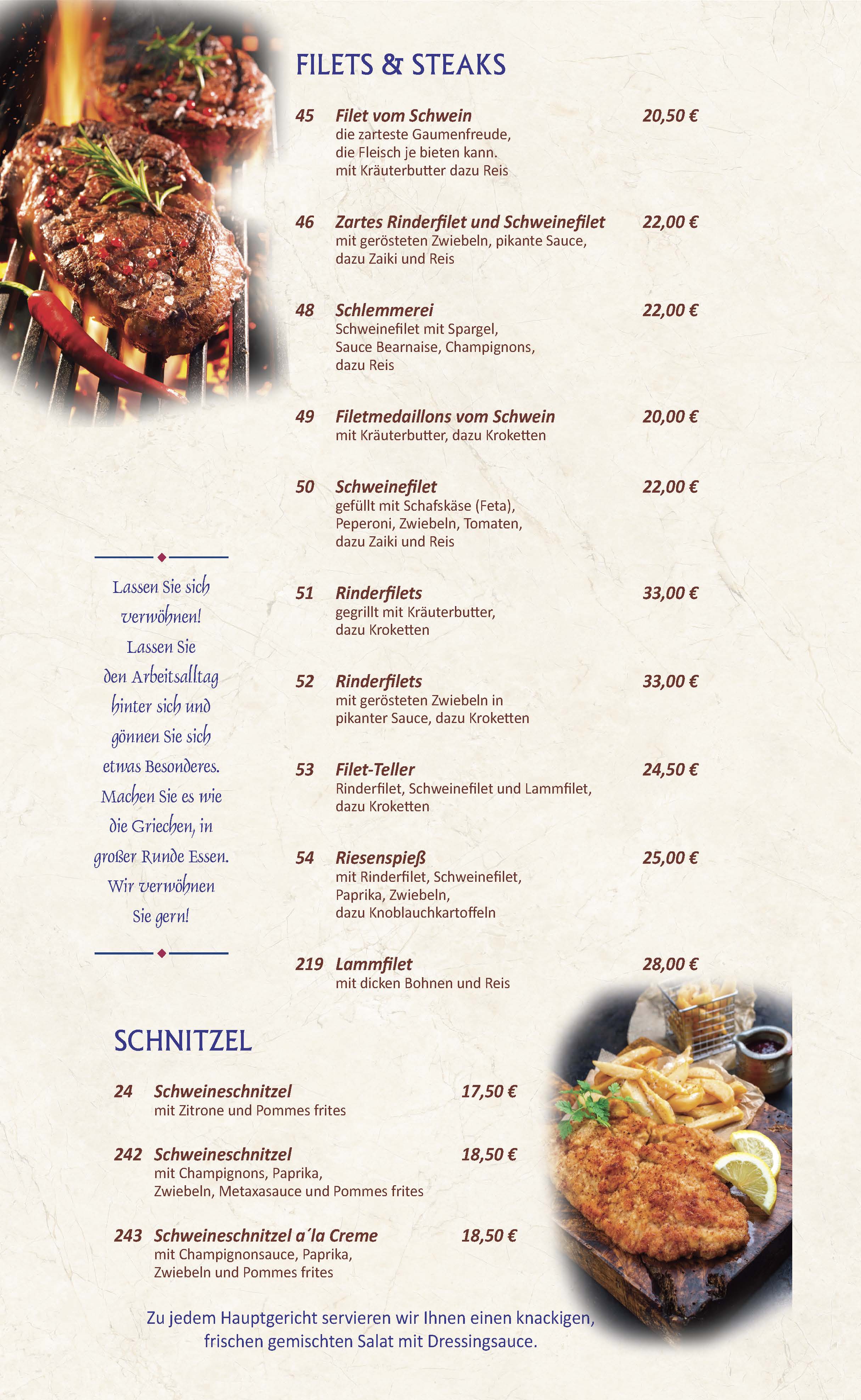 Restaurant Rhodos Berlin-Mahlsdorf Speisekarte 6